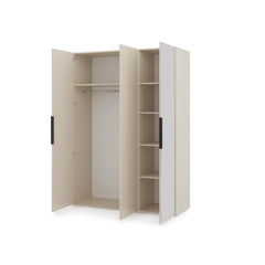 Lumo Hinged Door Wardrobe 150cm in Cashmere, image 59