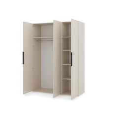 Lumo Hinged Door Wardrobe 150cm in Cashmere, image 62