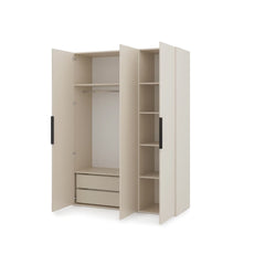 Lumo Hinged Door Wardrobe 150cm in Cashmere, image 63