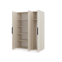 Lumo Hinged Door Wardrobe 150cm in Cashmere, image 66