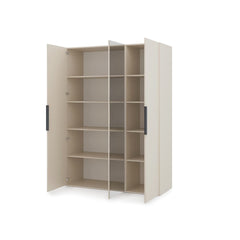Lumo Hinged Door Wardrobe 150cm in Cashmere, image 10