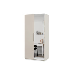 Lumo Hinged Door Wardrobe 100cm in Cashmere, image 11