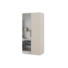 Lumo Hinged Door Wardrobe 100cm in Cashmere, image 3