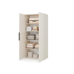 Lumo Hinged Door Wardrobe 100cm in Cashmere, image 7