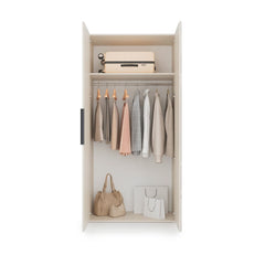 Lumo Hinged Door Wardrobe 100cm in Cashmere, image 26