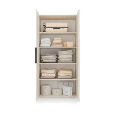 Lumo Hinged Door Wardrobe 100cm in Cashmere, image 24