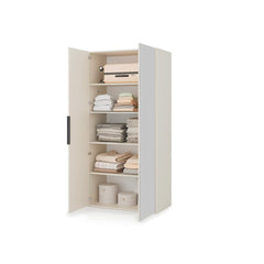 Lumo Hinged Door Wardrobe 100cm in Cashmere, image 21