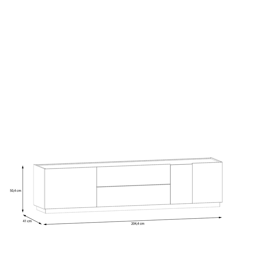 Lewisville TV Cabinet 204cm in Grey, image 7