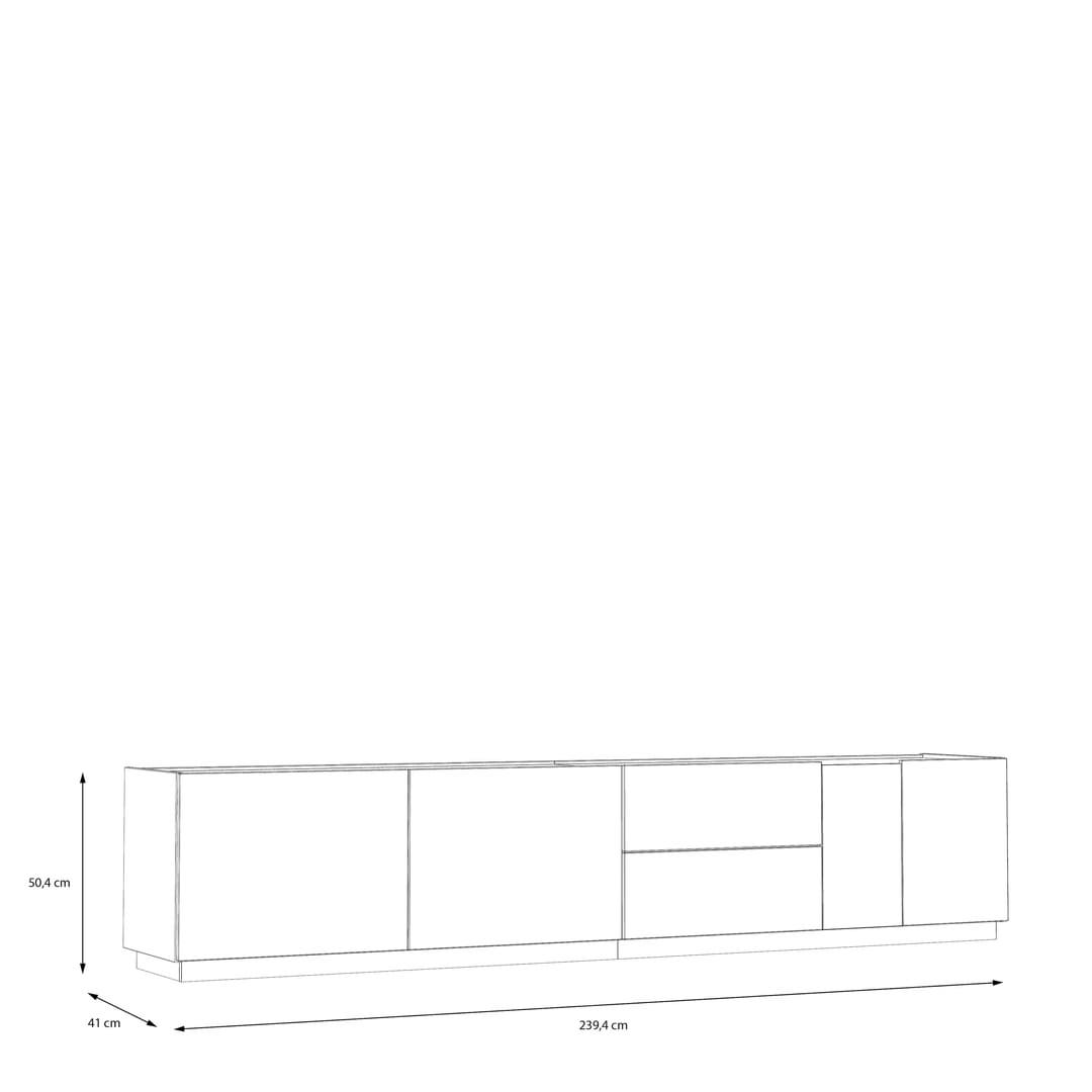 Lewisville TV Cabinet 240cm in Grey, image 9