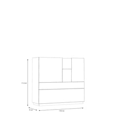 Lewisville Sideboard Cabinet 120cm in Grey, image 13