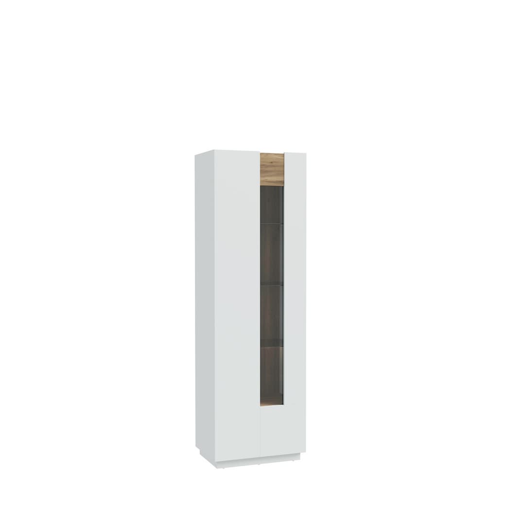 Lewisville Tall Display Cabinet 61cm in Grey, image 2