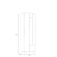 Lewisville Tall Display Cabinet 61cm in Grey, image 13