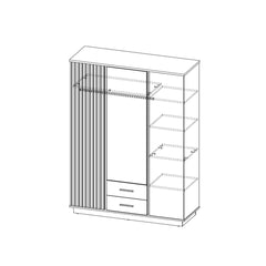 Lamelo LA15 Hinged Wardrobe 146cm