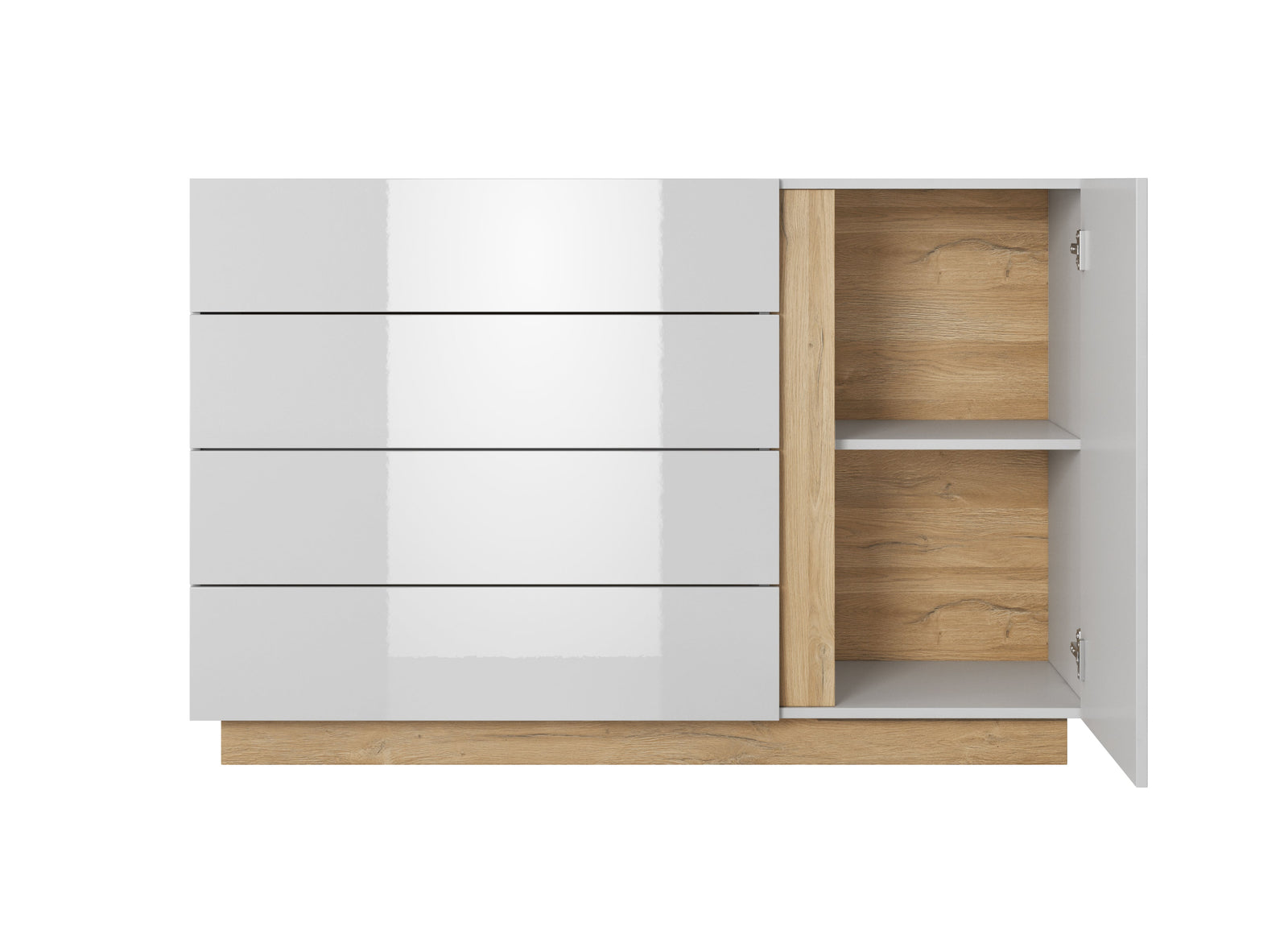 Chest of Drawers D4S ARCO White / White Gloss