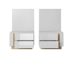 Set of Bedside Tables ARCO White / White Gloss