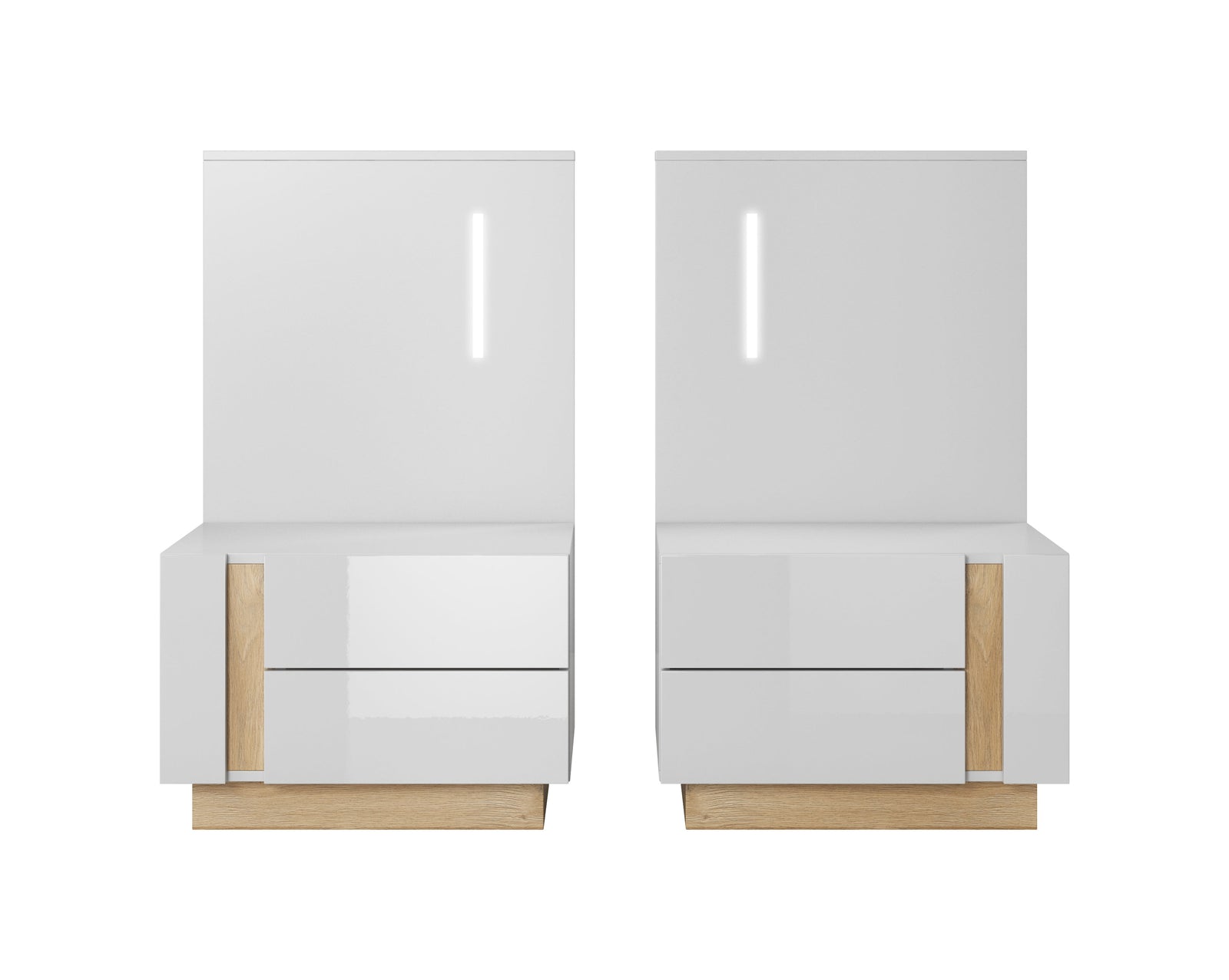 Set of Bedside Tables ARCO White / White Gloss