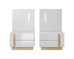 Set of Bedside Tables ARCO White / White Gloss
