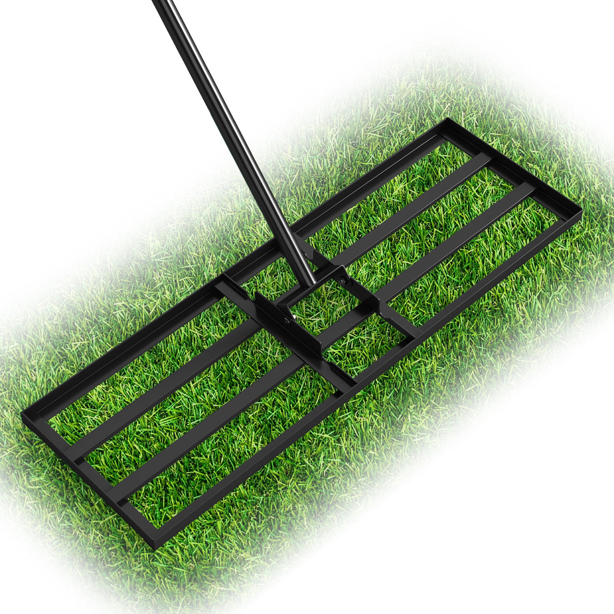 Lawn Leveling Rake Heavy Duty Lawn Level Tool for Soil Farm-Black