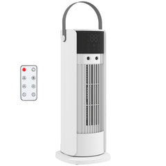 HOMCOM Tower Fan for Bedroom, 16 Inch Mist Desktop Fan with DC Motor, 3 Speeds, 90° Oscillation, 10H Timer, for Home Office
