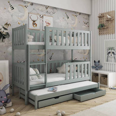Lea Bunk Bed with Trundle and Storage
