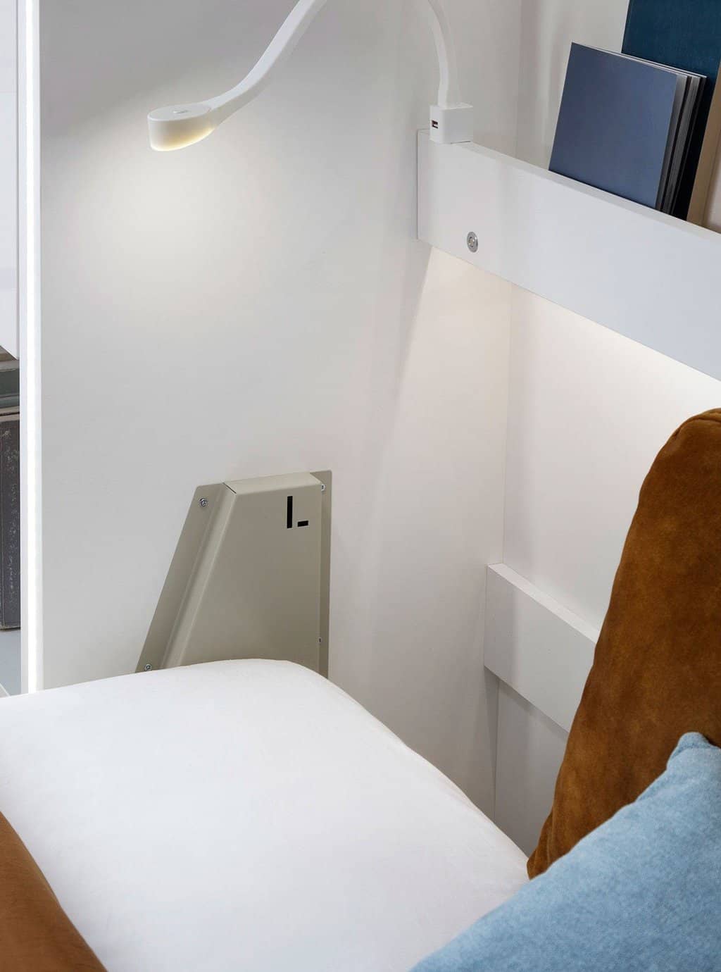 BC-13 Vertical Wall Bed Concept 180cm With Storage Cabinets and LED