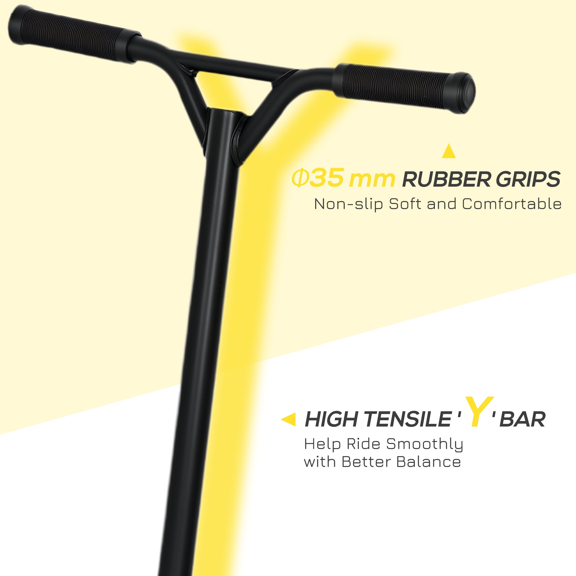 HOMCOM Stunt Scooter, 360√Ç¬∞ Entry Level Tricks Scooter w/ Lightweight Aluminium Deck and ABEC 7 Bearing, For Age 14+ Beginners, Purple