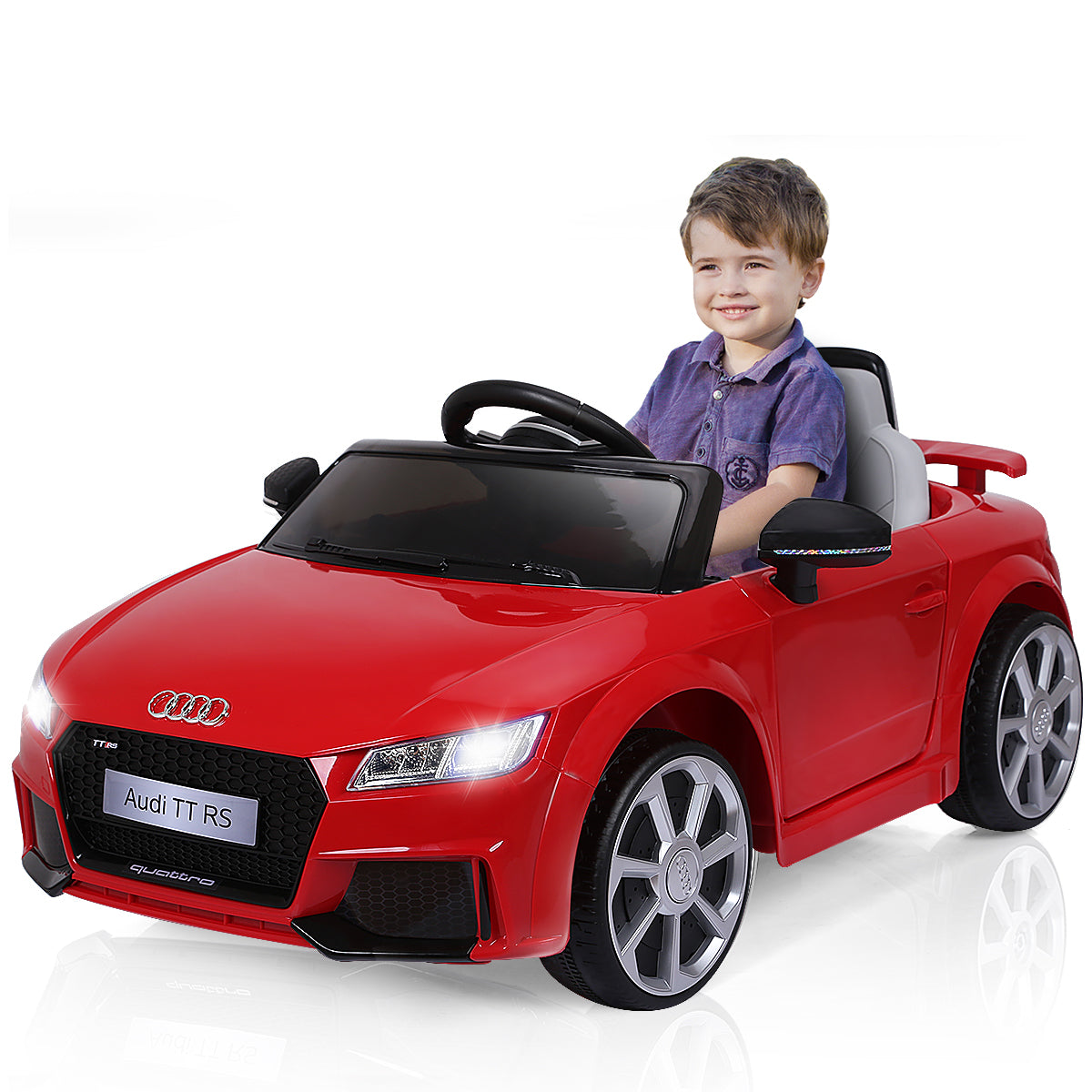 Licensed Audi TTRS 12V Battery-Powered Vehicle with 2 Motors MP3 music-Red