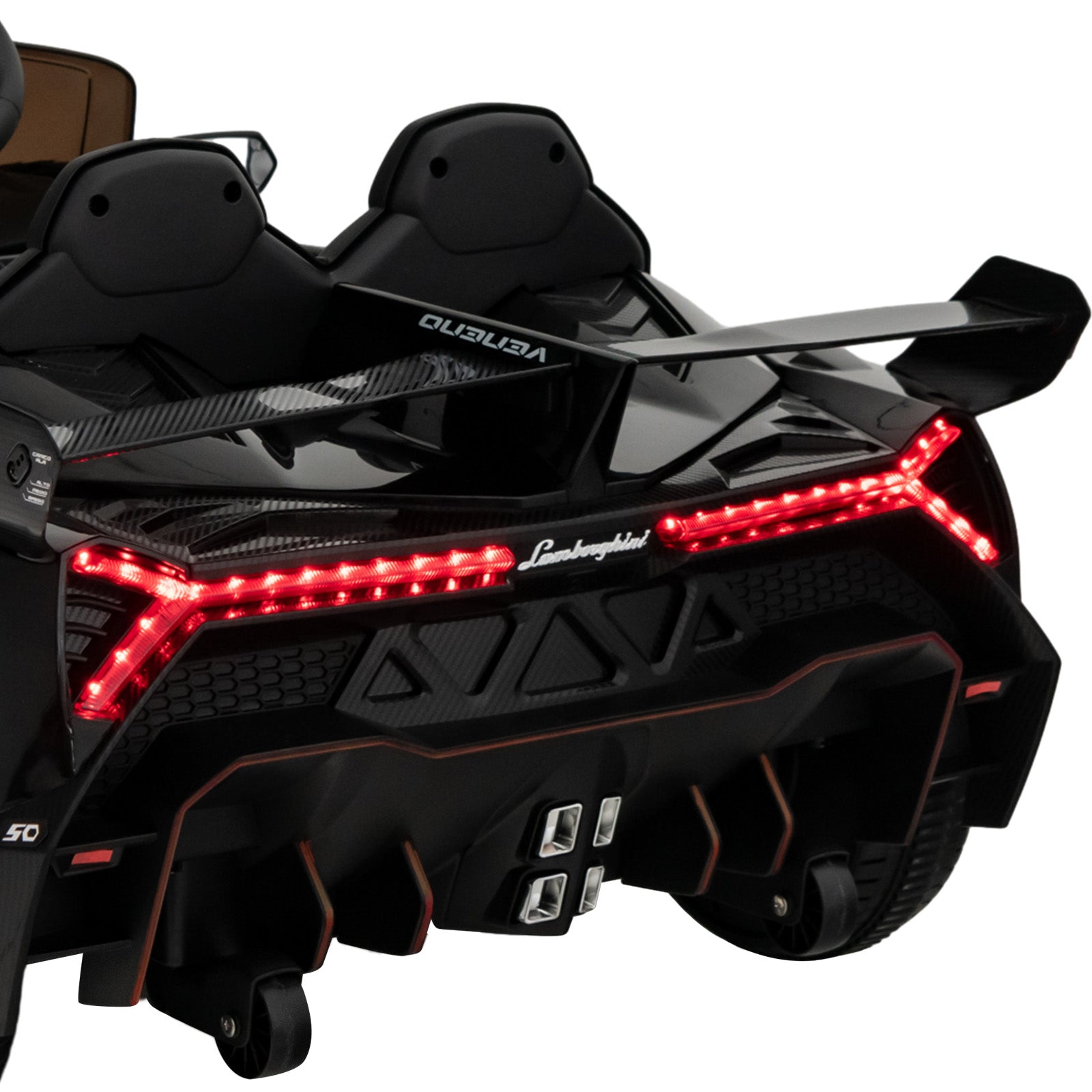 4WD Kids Ride On Sports Car Lamborghini with Taillights-Black