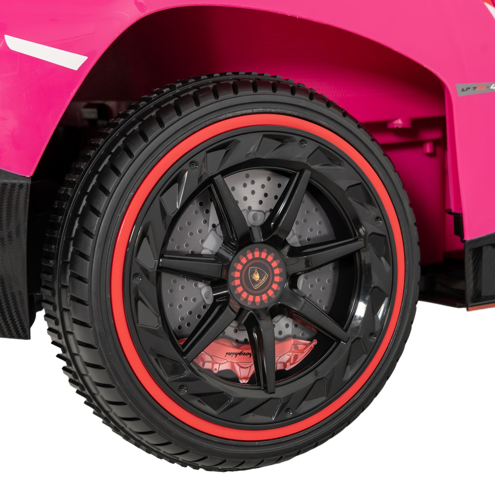 4WD Kids Ride On Sports Car Lamborghini with Taillights-Pink