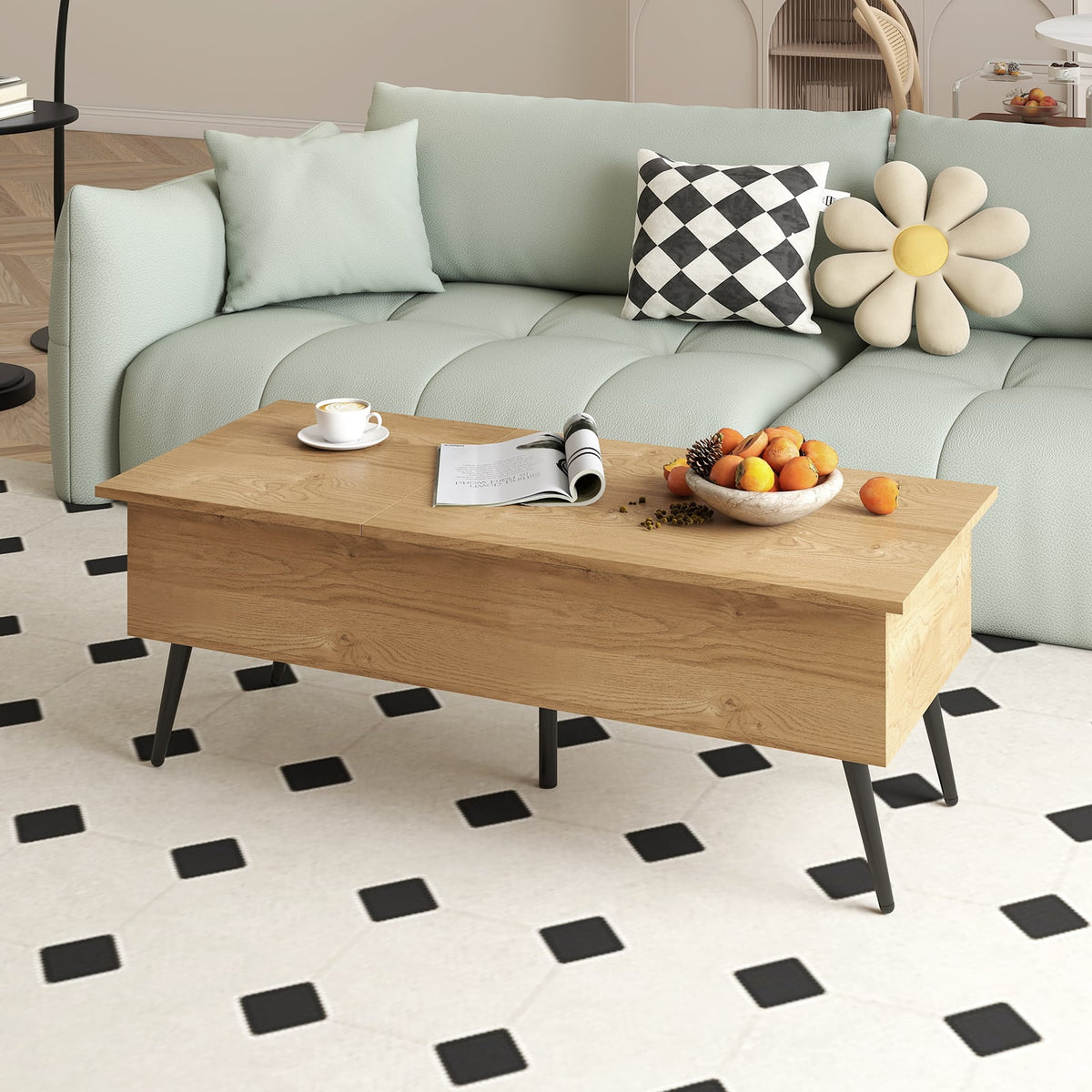 Lift Top Coffee Table in Natural, image 6