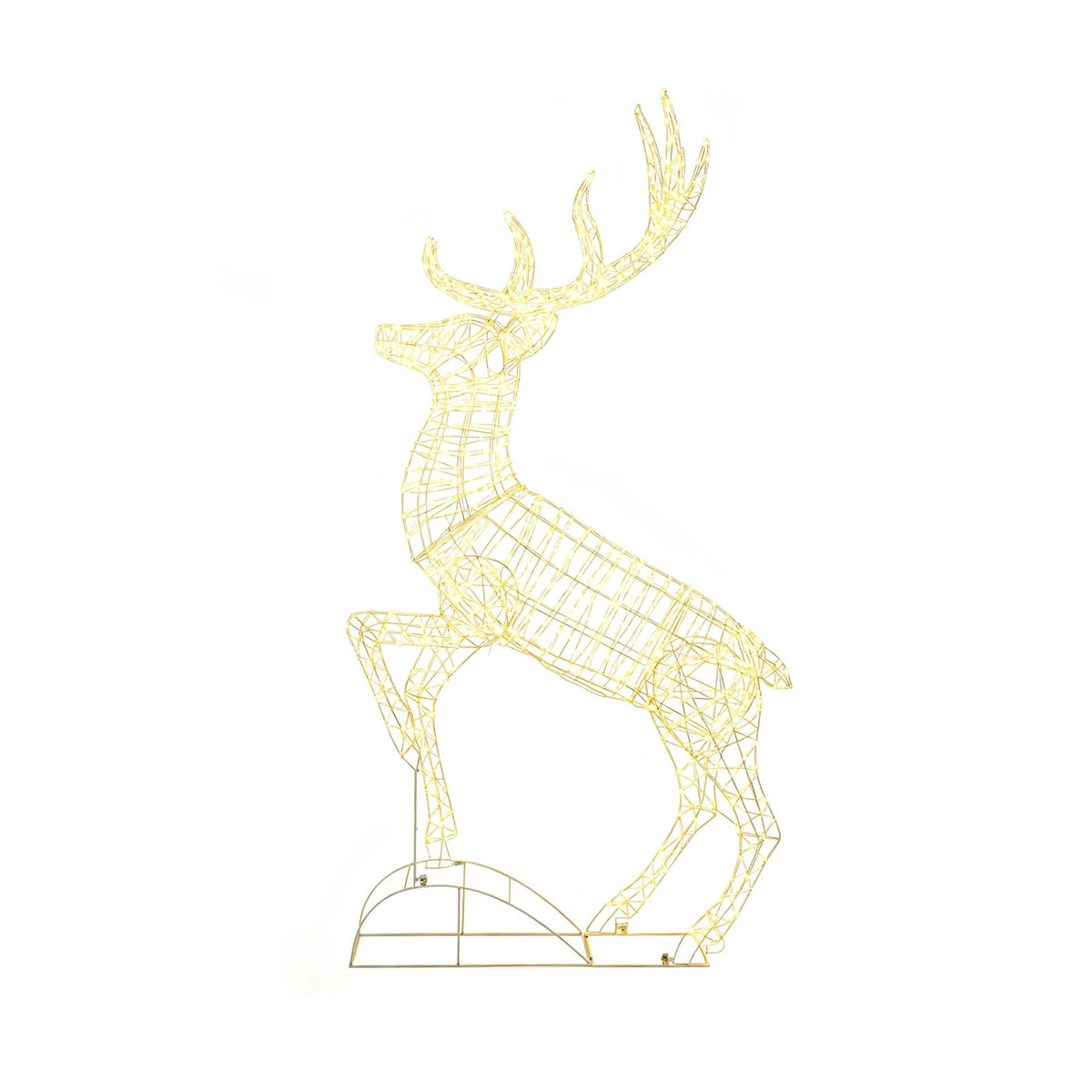 Lighted Mid-Leap Christmas Reindeer with Warm White LED Lights