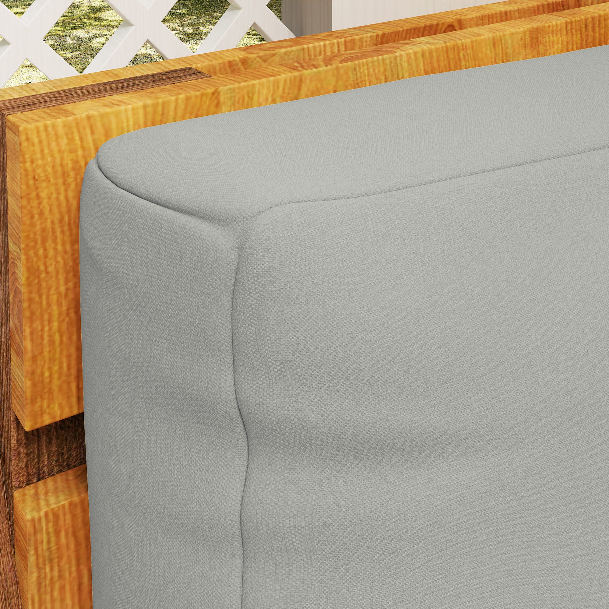 Outsunny Two Piece Seat Pallet and Back Cushions - Light Grey