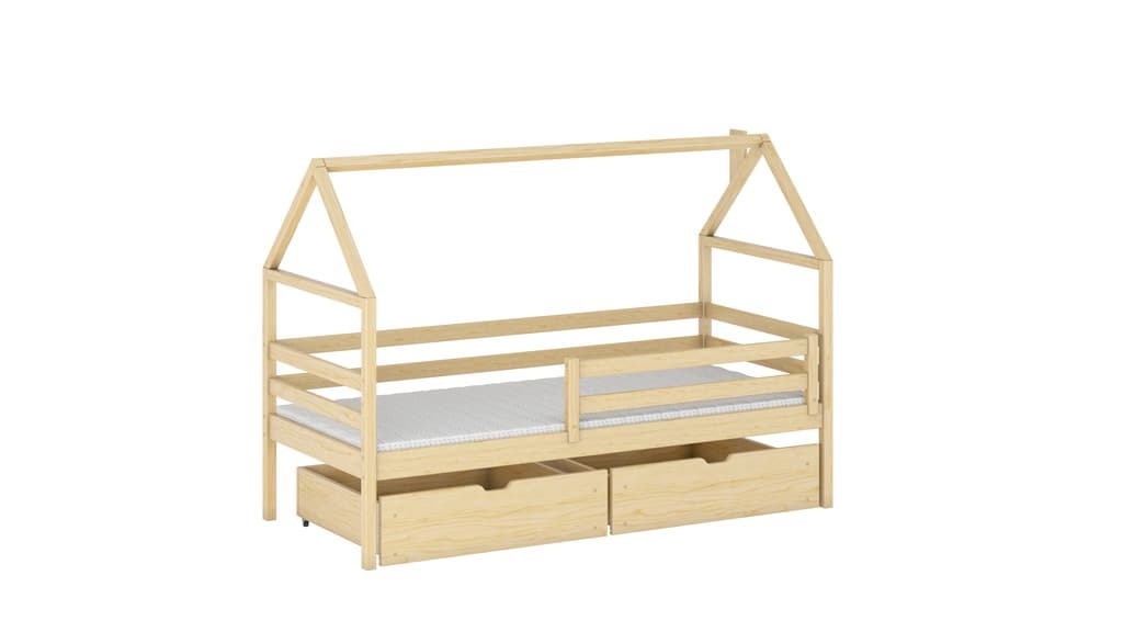 Wooden Single Bed Aaron With Storage