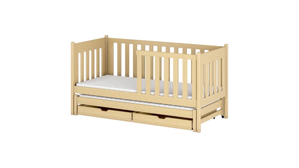 Kaja Single Bed with Trundle and Storage