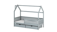 Wooden Single Bed Natan With Storage