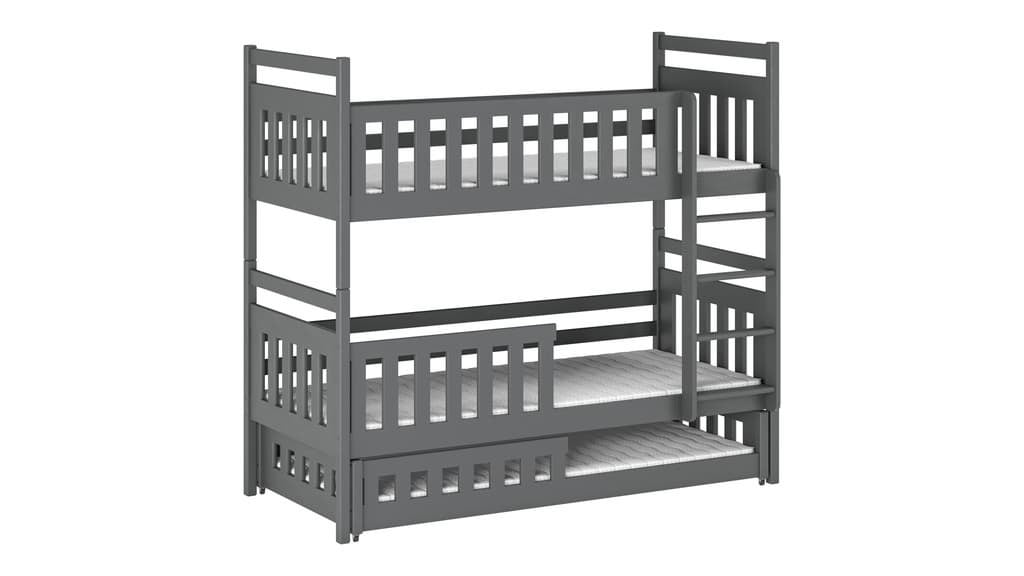 Wooden Bunk Bed Olivia With Trundle