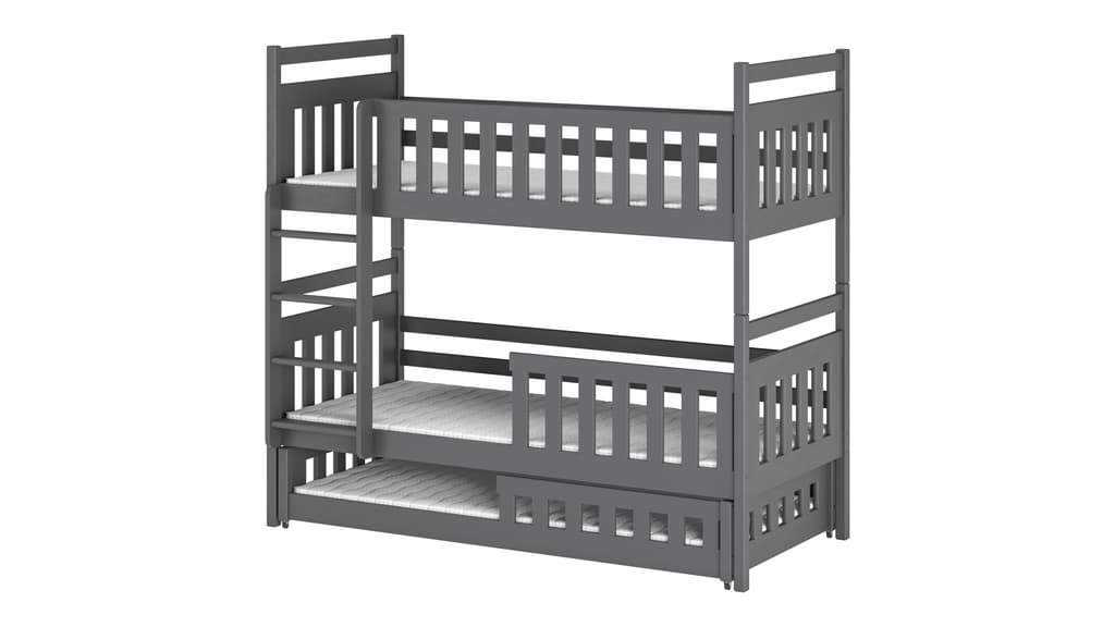 Wooden Bunk Bed Olivia With Trundle