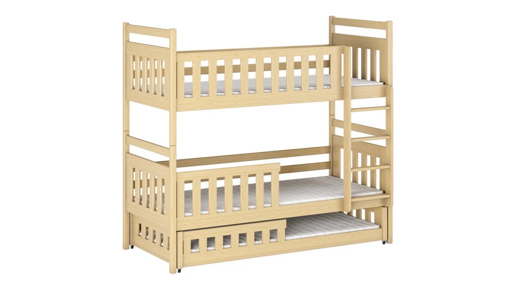 Wooden Bunk Bed Olivia With Trundle
