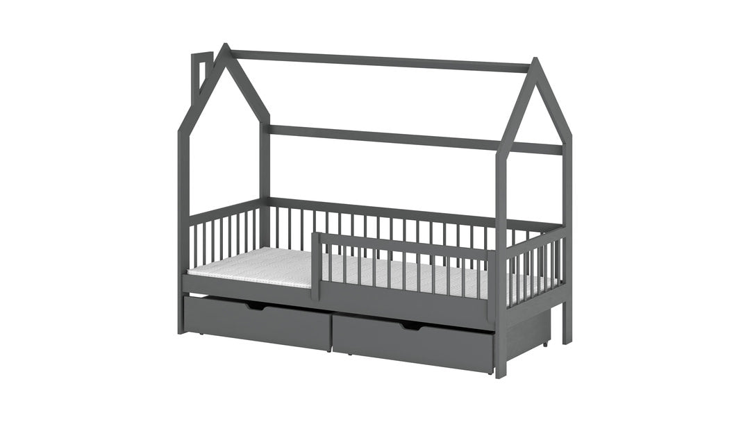 Wooden Single Bed Oskar With Storage