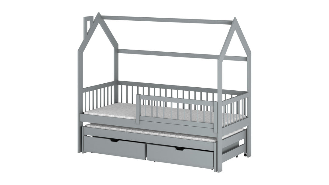 Wooden Single Bed Papi With Trundle - product image 7