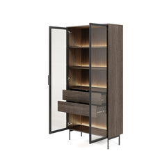Lumi Tall Display Cabinet 92cm