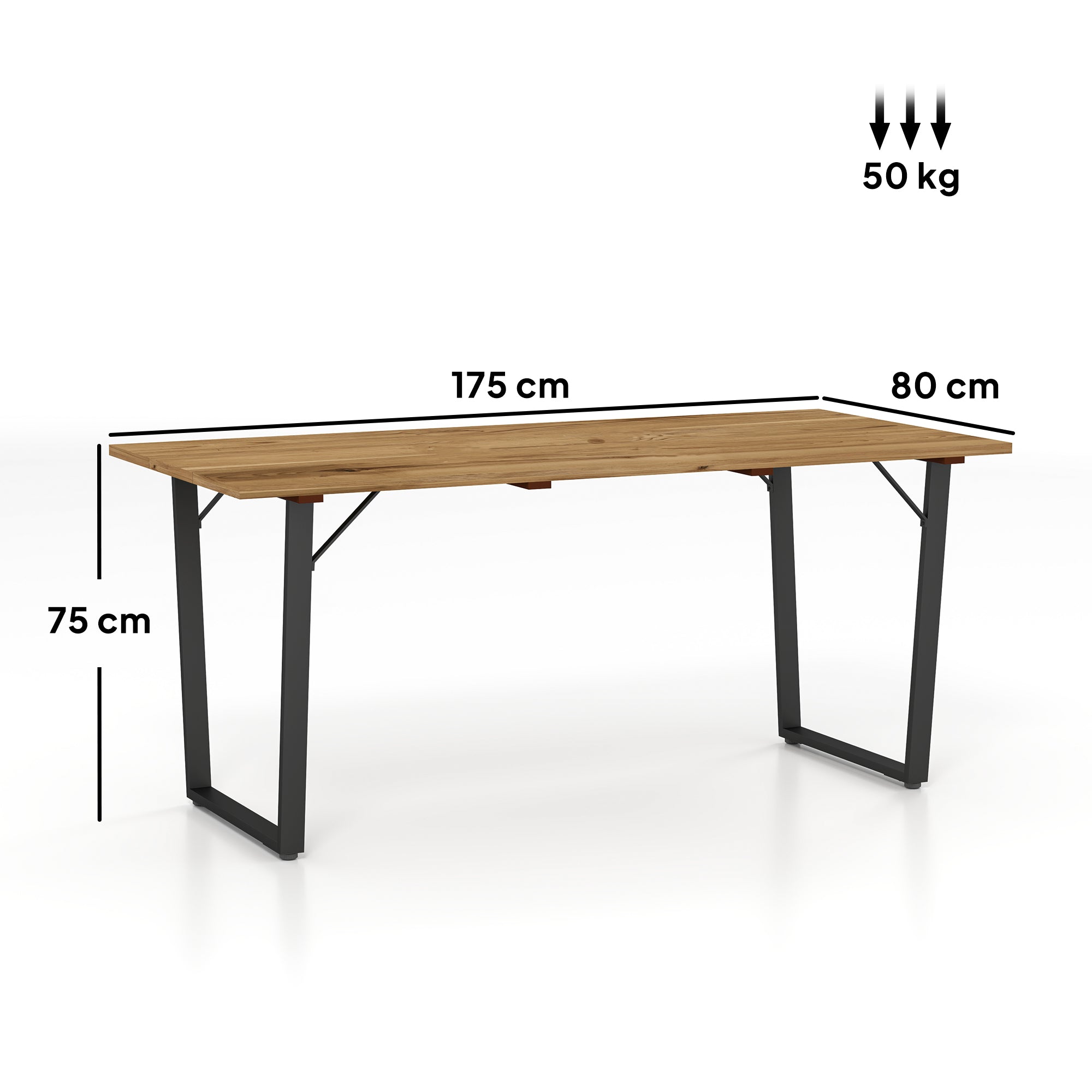 Outsunny 6 Seater Wooden Garden Dining Table, 175 x 80 cm Rectangular Outdoor Dining Table with 5cm Parasol Hole and Slatted Top, Weather Resistant for Patio, Terrace, Brown