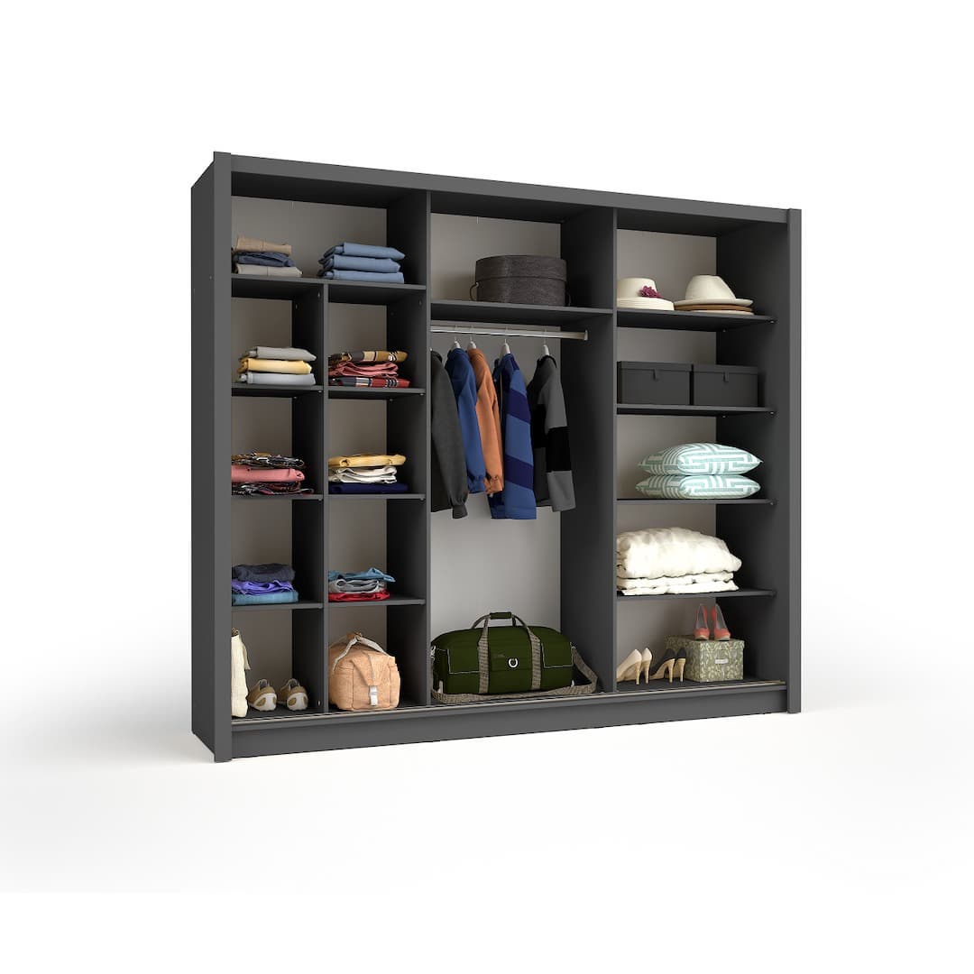 Baku 13 Sliding Door Wardrobe 248cm, image 6