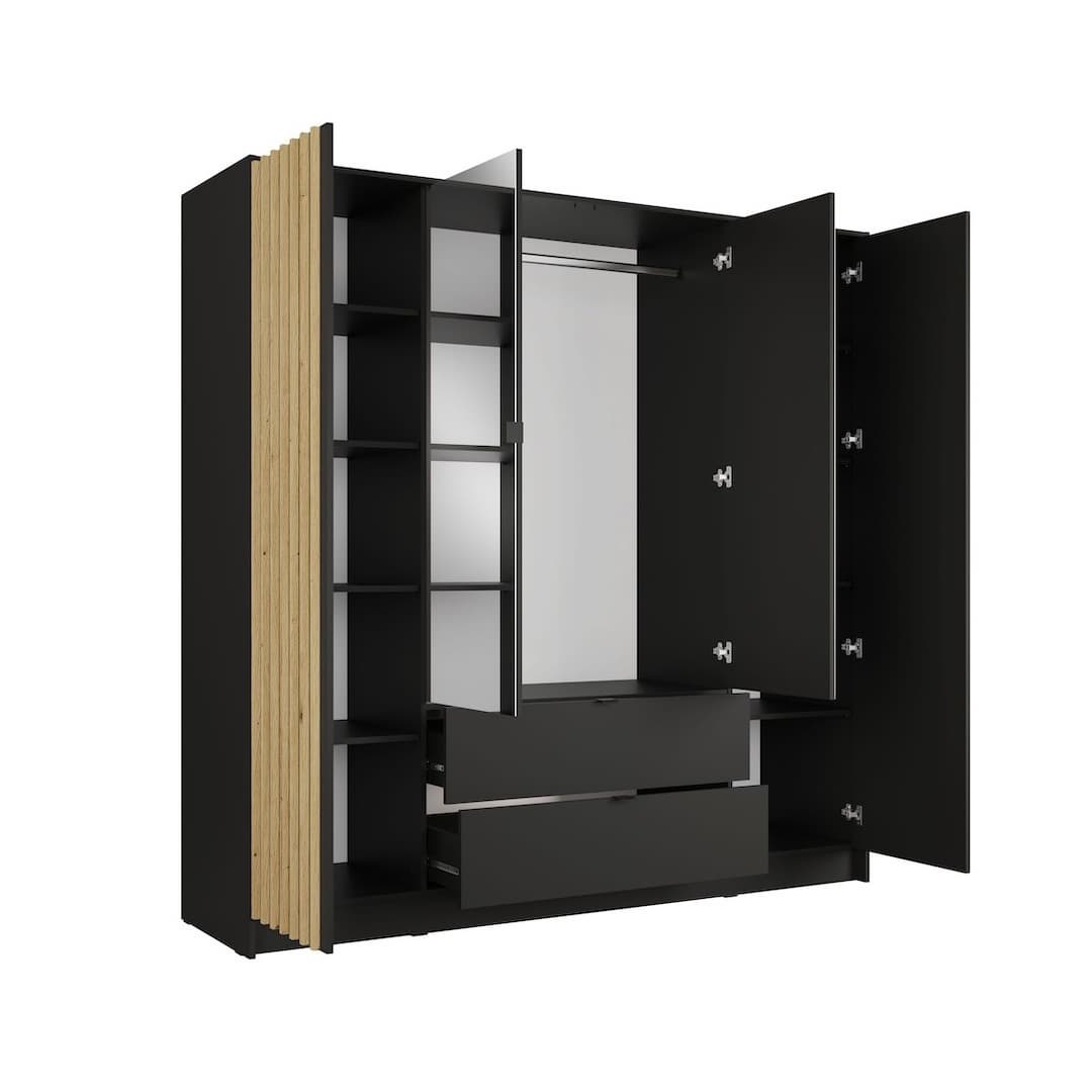 Katania Hinged Door Wardrobe 200cm, image 2