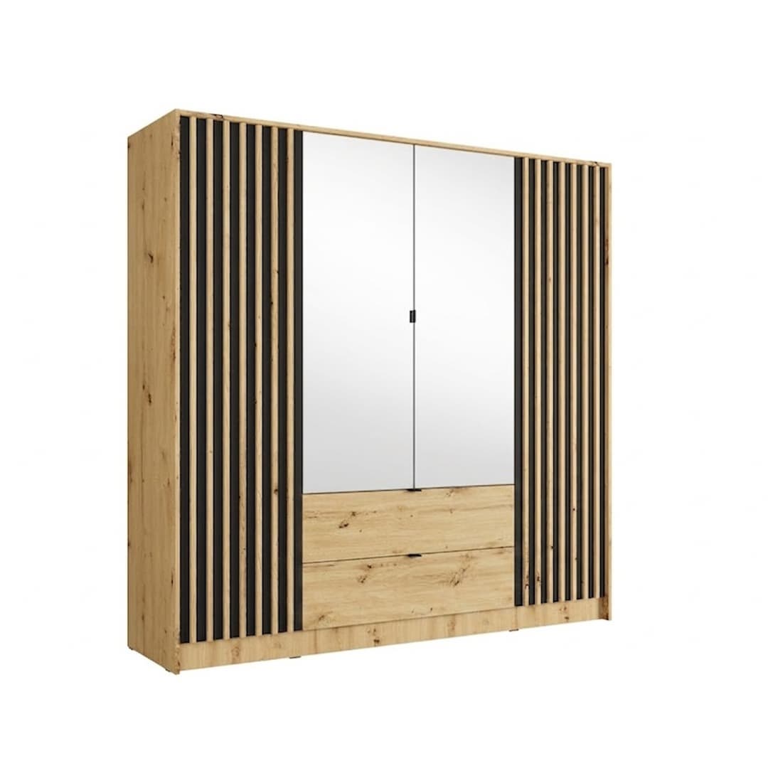 Katania Hinged Door Wardrobe 200cm in Oak Artisan, image 3