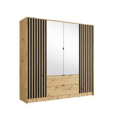 Katania Hinged Door Wardrobe 200cm in Oak Artisan, image 3
