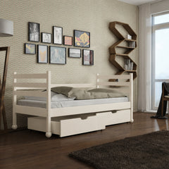 Wooden Single Bed Melanie with Storage in Cotton, image 12