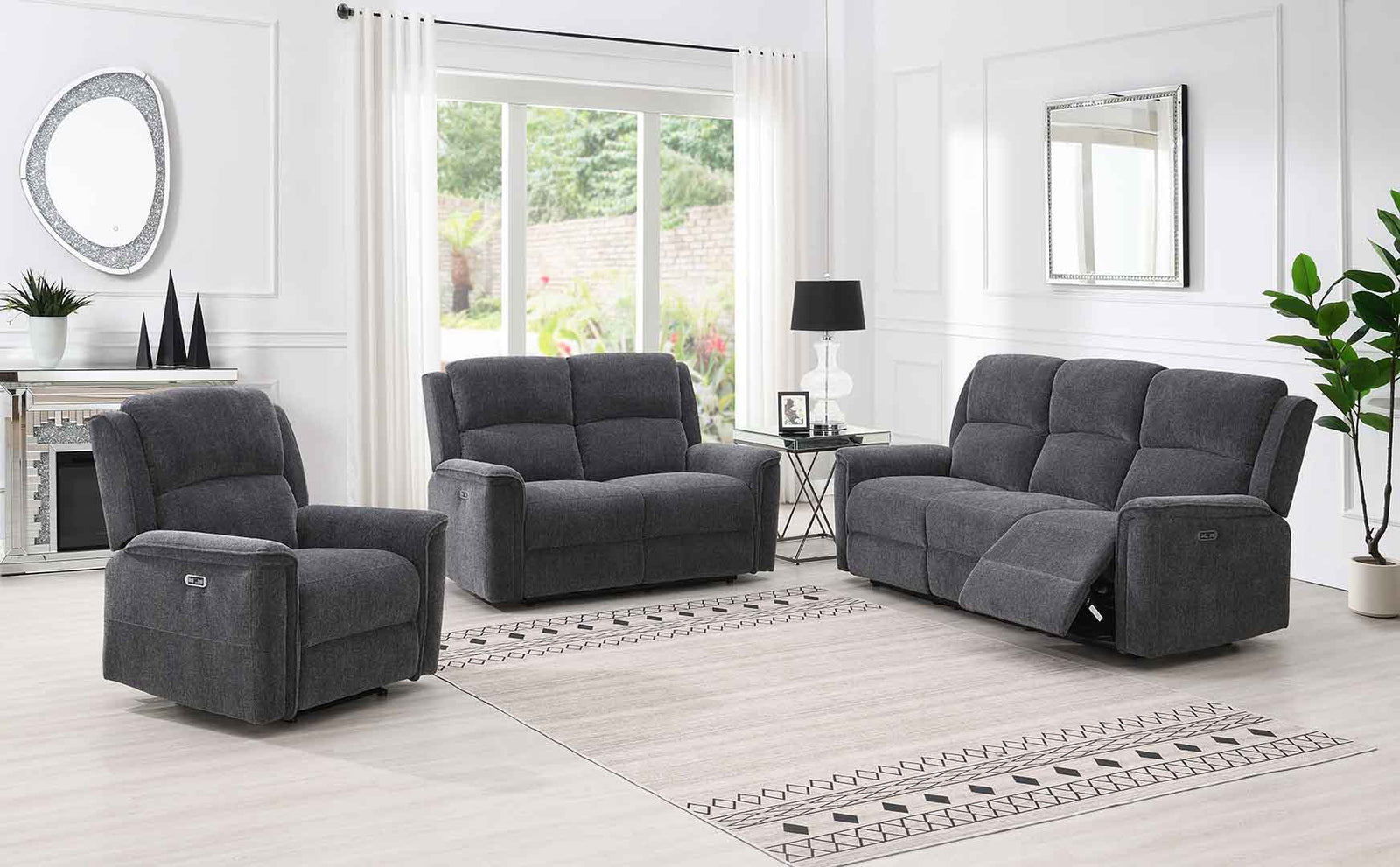 Ashmoor Armchair Dark Grey (Power Recliner)