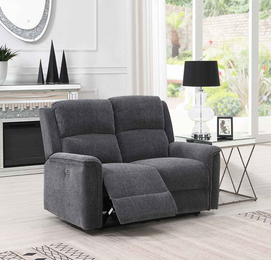 Ashmoor 2 Seater Sofa Dark Grey (Power Recliner)