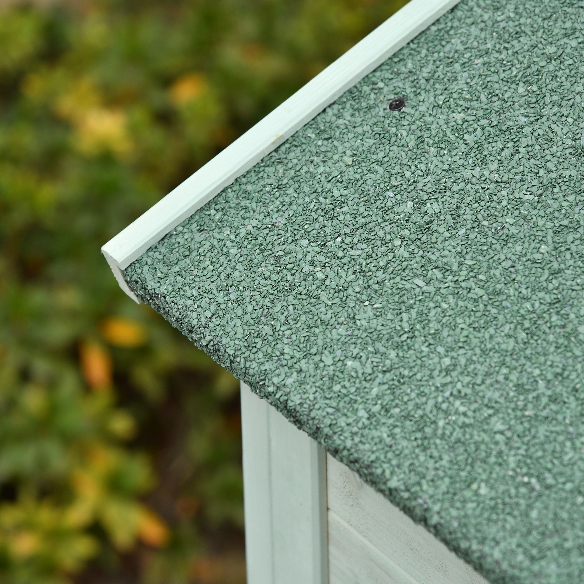 Outsunny Wooden Garden Shed, Outdoor Storage Cabinet with 2 Shelves and Hooks, Locking Organiser Outdoor Narrow Tool House, 74x55x155cm, Green